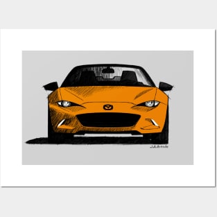 My drawing of the Japanese roadster car ND 30th anniversary Posters and Art